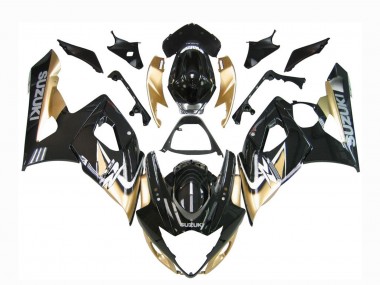 Online 2005-2006 Suzuki GSXR 1000 Motorcycle Fairings - Black Gold Canada