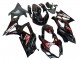 2007-2008 Suzuki GSXR 1000 Motorcycle Fairings - Black Red Flame Canada