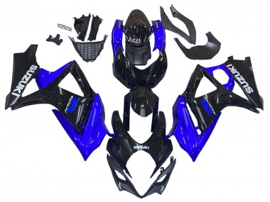Online 2007-2008 Suzuki GSXR 1000 Motorcycle Fairing Kits - Blue Glossy Black Canada