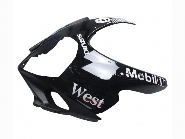 2007-2008 Suzuki GSXR 1000 Motorcycle Fairings - Glossy Black White West Canada