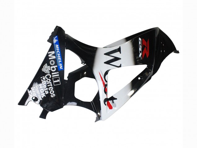 2007-2008 Suzuki GSXR 1000 Motorcycle Fairings - Glossy Black White West Canada