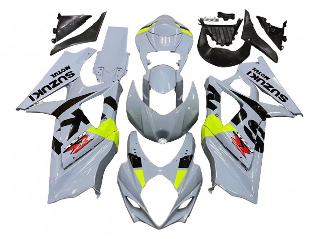 2007-2008 Suzuki GSXR 1000 Motorcycle Fairings - Light Grey Green Black Canada