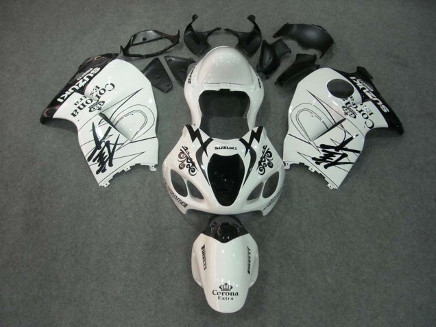 1996-2007 Suzuki GSXR 1300 Hayabusa Motorcycle Fairings - White Black Corona Canada
