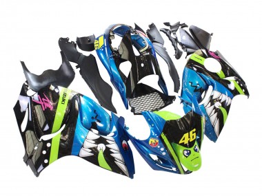 Online 2008-2020 Blue Green Black Shark 46 Suzuki GSXR 1300 Hayabusa Motorcycle Fairings Canada