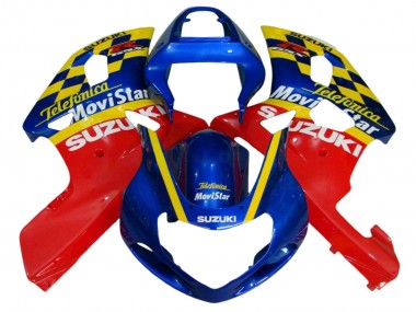Online 2001-2003 Suzuki GSXR 600 / GSXR 750 Motorcycle Fairings - Blue Red Yellow Canada