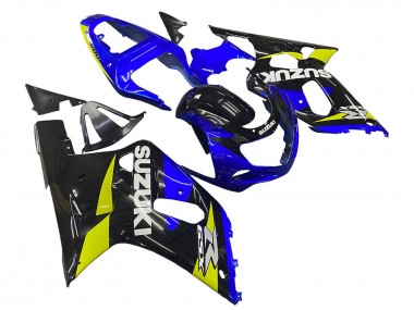Online 2001-2003 Suzuki GSXR 600 / GSXR 750 Motorcycle Fairings - Blue Yellow Glossy Black Canada
