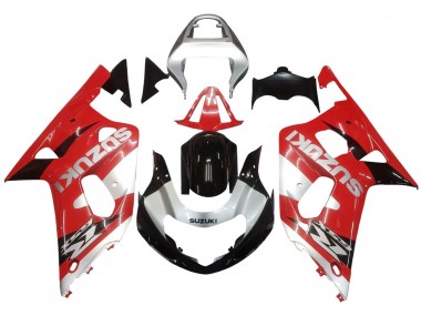 Online 2001-2003 Suzuki GSXR 600 / GSXR 750 Motorcycle Fairing - Red White Glossy Black Canada