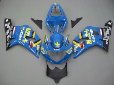 Online 2001-2003 Suzuki GSXR 600 / GSXR 750 Motorcycle Fairings - Blue Yellow Black Motul Rizla Canada