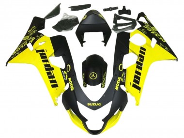 Online 2004-2005 Suzuki GSXR 600 / GSXR 750 Motorcycle Fairings - Black Yellow Jordan Canada