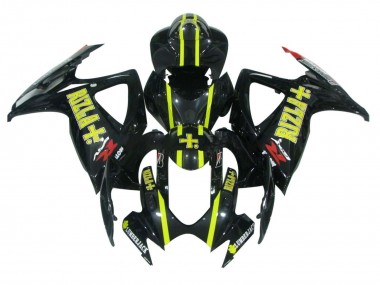 Online 2006-2007 Suzuki GSXR 600 / GSXR 750 Motorcycle Fairings - Glossy Black Yellow Rizla Canada