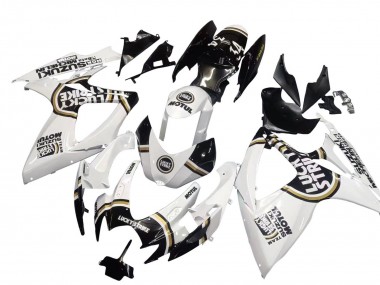 Online 2006-2007 Suzuki GSXR 600 / GSXR 750 Motorcycle Fairings - White Black Lucky Strike Motul Canada
