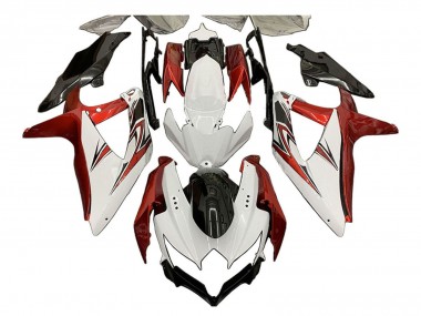 Online 2008-2010 Suzuki GSXR 600 / GSXR 750 Motorcycle Fairings - White Orange Glossy Black Canada