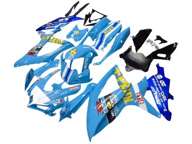 Online 2008-2010 Suzuki GSXR 600 / GSXR 750 Motorcycle Fairings - Blue Yellow Rizla Canada