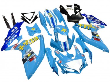 Online 2008-2010 Suzuki GSXR 600 / GSXR 750 Motorcycle Fairings - Blue Yellow Rizla Canada