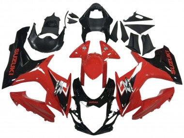 Online 2011-2024 Suzuki GSXR 600 / GSXR 750 Motorcycle Fairing - Red Glossy Black Canada