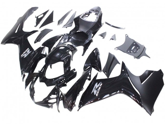 2011-2024 Suzuki GSXR 600 / GSXR 750 Motorcycle Fairings - Glossy Black Matte Black White Decal Canada