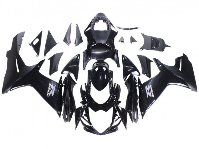 2011-2024 Suzuki GSXR 600 / GSXR 750 Motorcycle Fairings - Glossy Black Matte Black White Decal Canada