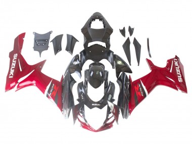 Online 2011-2024 Suzuki GSXR 600 / GSXR 750 Bike Fairings - Red Glossy Black Canada