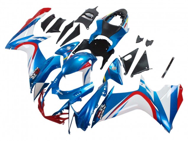 2011-2024 Suzuki GSXR 600 / GSXR 750 Motorcycle Fairings - Blue White Red Canada
