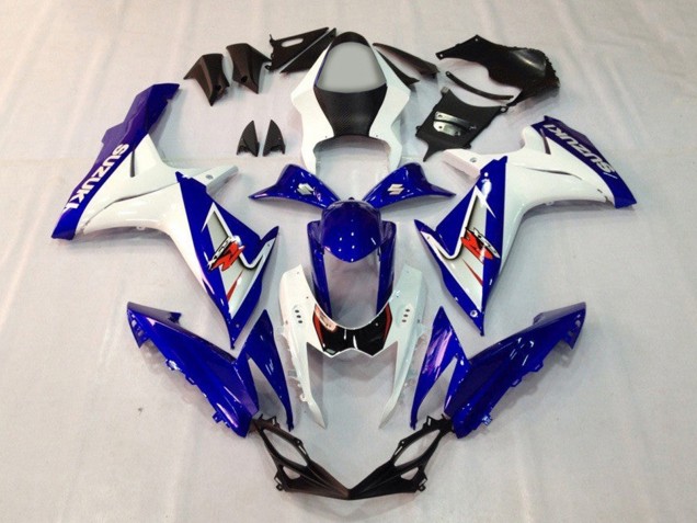 2011-2024 Suzuki GSXR 600 / GSXR 750 Motorcycle Fairings - Blue White Canada