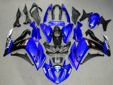 Online 2015-2018 Yamaha YZF R3/R25 Motorcycle Fairings - Blue Glossy Black Canada