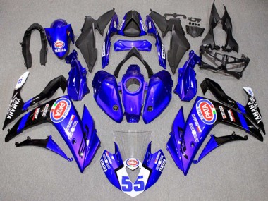 Online 2015-2018 Yamaha YZF R3/R25 Motorcycle Fairings - Blue White Black ENEOS 55 Canada