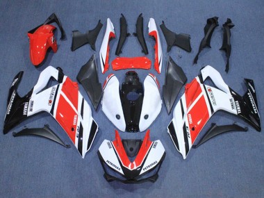 Online 2015-2018 Yamaha YZF R3/R25 Motorcycle Fairings - White Red Black Petronas Yamalube Canada