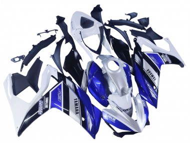Online 2015-2018 Yamaha YZF R3/R25 Motorcycle Fairings - White Blue Black Yamalube Canada