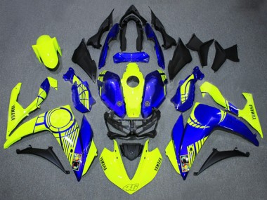 Online 2015-2018 Yamaha YZF R3/R25 Motorcycle Fairings - Neon Yellow Blue Black 46 Canada