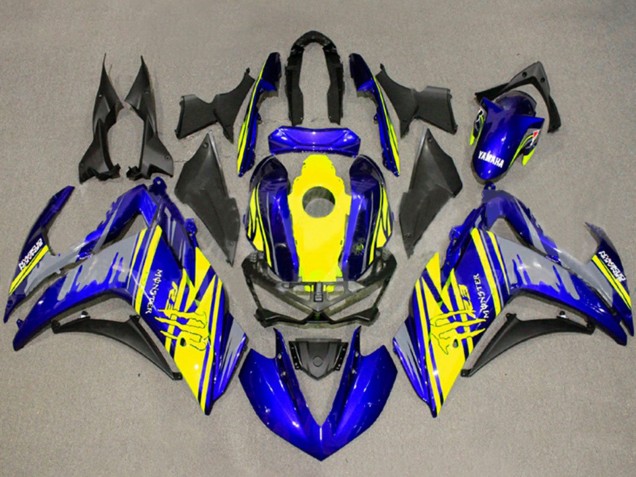 2015-2018 Yamaha YZF R3/R25 Motorcycle Fairing - Yellow Blue Black Monster Canada