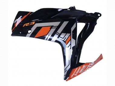 Online 2015-2018 Yamaha YZF R3/R25 Motorcycle Fairings - Blue Orange Silver Yamalube Canada