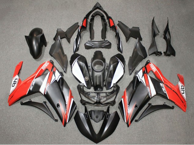 2015-2018 Yamaha YZF R3/R25 Motorcycle Fairings - White Red Matte Black 46 Canada