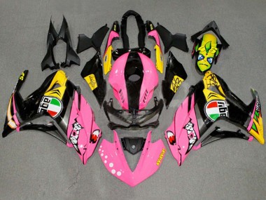 Online 2015-2018 Yamaha YZF R3/R25 Motorcycle Fairings - Pink Yellow Black Shark 46 Canada