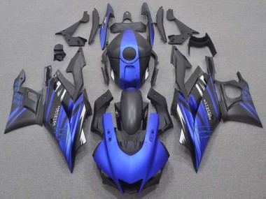Online 2019-2021 Yamaha YZF R3/R25 Motorcycle Fairings - Blue Matte Black Monster Canada