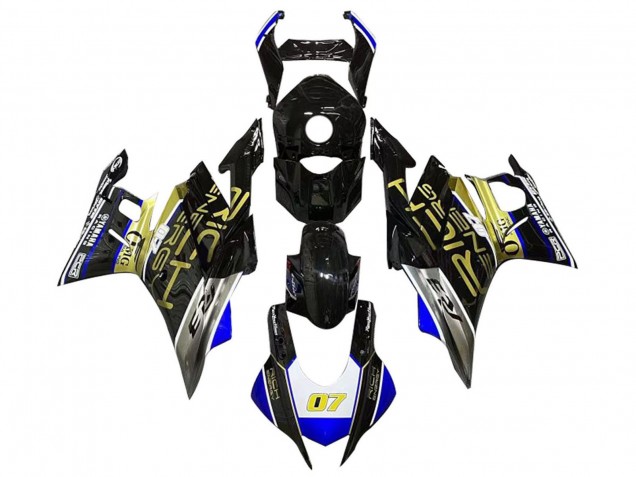 2019-2021 Yamaha YZF R3/R25 Motorcycle Fairings - White Blue Black Gold Trick Star 07 Canada