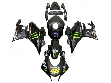 Online 2019-2021 Yamaha YZF R3/R25 Motorcycle Fairings - Black Green ENEOS Monster 46 Canada