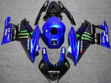 Online 2019-2021 Yamaha YZF R3/R25 Motorcycle Fairings - Blue Black Green ENEOS Yamalube Monster Canada