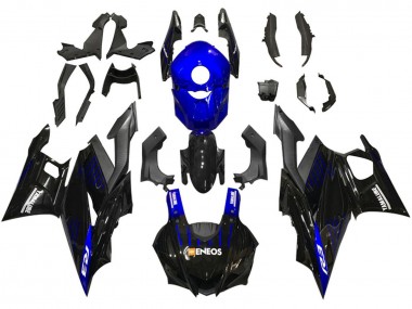 Online 2019-2021 Yamaha YZF R3/R25 Motorcycle Fairings - Blue Black Carbon Fiber ENEOS Yamalube Canada