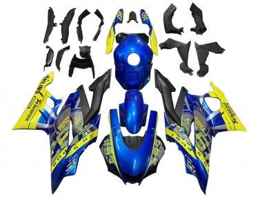 Online 2019-2021 Yamaha YZF R3/R25 Motorcycle Fairings - Yellow Blue Black Motul Canada