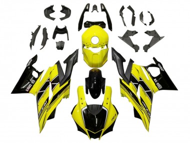 Online 2019-2021 Yamaha YZF R3/R25 Motorcycle Fairings - Yellow Black Carbon Fiber Canada