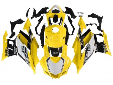 Online 2019-2021 Yamaha YZF R3/R25 Motorcycle Fairings - Yellow White Black Stripe Canada