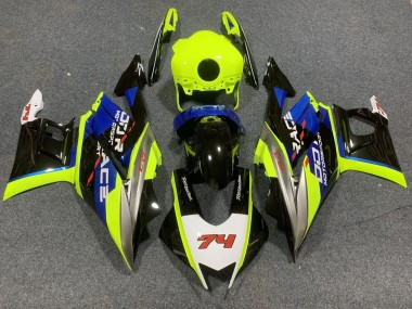 Online 2022-2024 Yamaha YZF R3/R25 Motorcycle Fairings - Neon Green Blue Glossy Black 74 Canada
