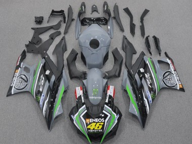 Online 2022-2024 Yamaha YZF R3/R25 Motorcycle Fairings - Nardo Grey Green Black Monster ENEOS 46 Canada