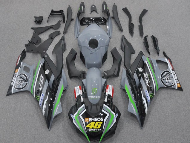 2022-2024 Yamaha YZF R3/R25 Motorcycle Fairings - Nardo Grey Green Black Monster ENEOS 46 Canada
