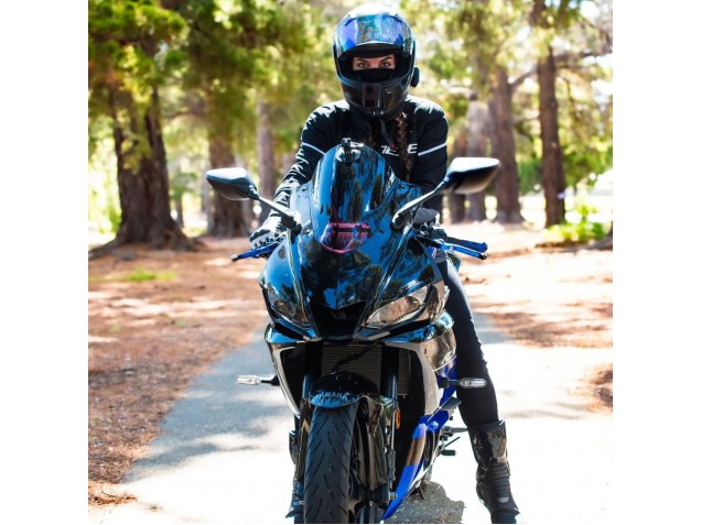 2022-2024 Yamaha YZF R3/R25 Motorcycle Fairings - Blue Glossy Black Canada