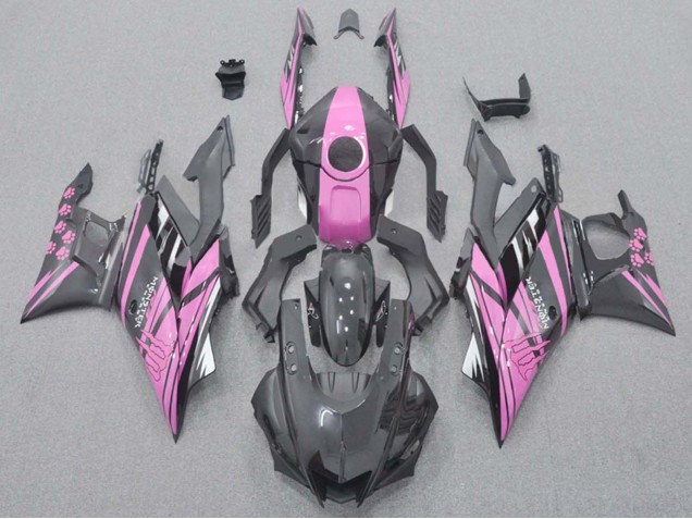 2022-2024 Yamaha YZF R3/R25 Motorcycle Fairings - Pink Black Monster Canada