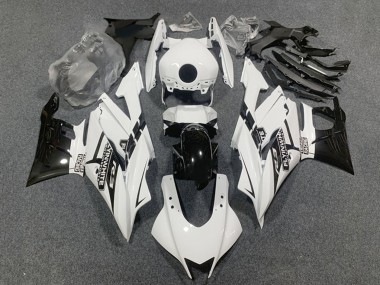 Online 2022-2024 Yamaha YZF R3/R25 Motorcycle Fairings - White Glossy Black Canada