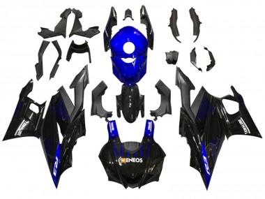 Online 2022-2024 Yamaha YZF R3/R25 Motorcycle Fairings - Blue Black ENEOS Yamalube Canada