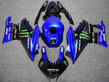 Online 2022-2024 Yamaha YZF R3/R25 Motorcycle Fairings - Blue Green Black Monster ENEOS Yamalube Canada