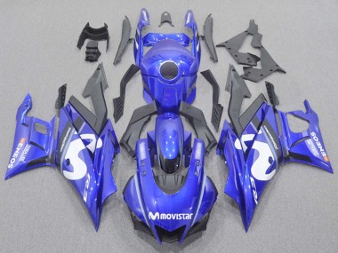 Online 2022-2024 Yamaha YZF R3/R25 Motorcycle Fairings - Blue White Black MoviStar ENEOS Yamalube Canada